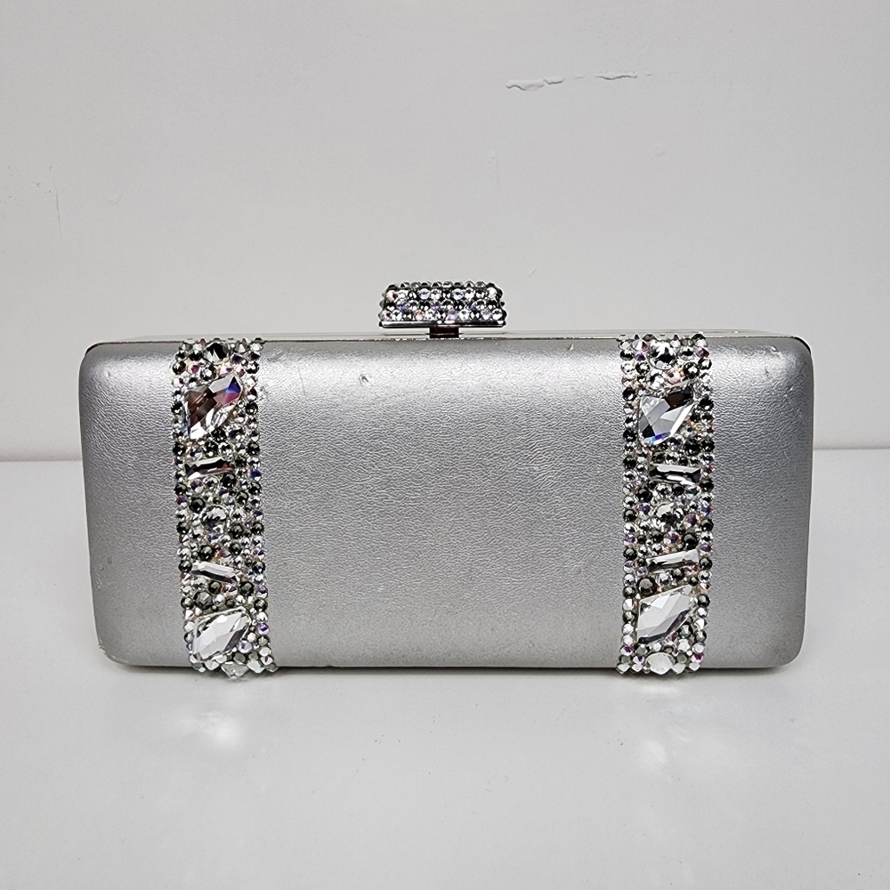 Jimmy Crystal New York evening bag, silver